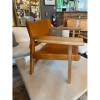 Leather Belt Sling Back Lounge Chair Insp. by Borge Mogensen (AS IS)