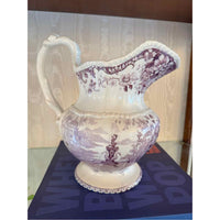 Antique Purple Transferware Porcelain Jug - colletteconsignment.com