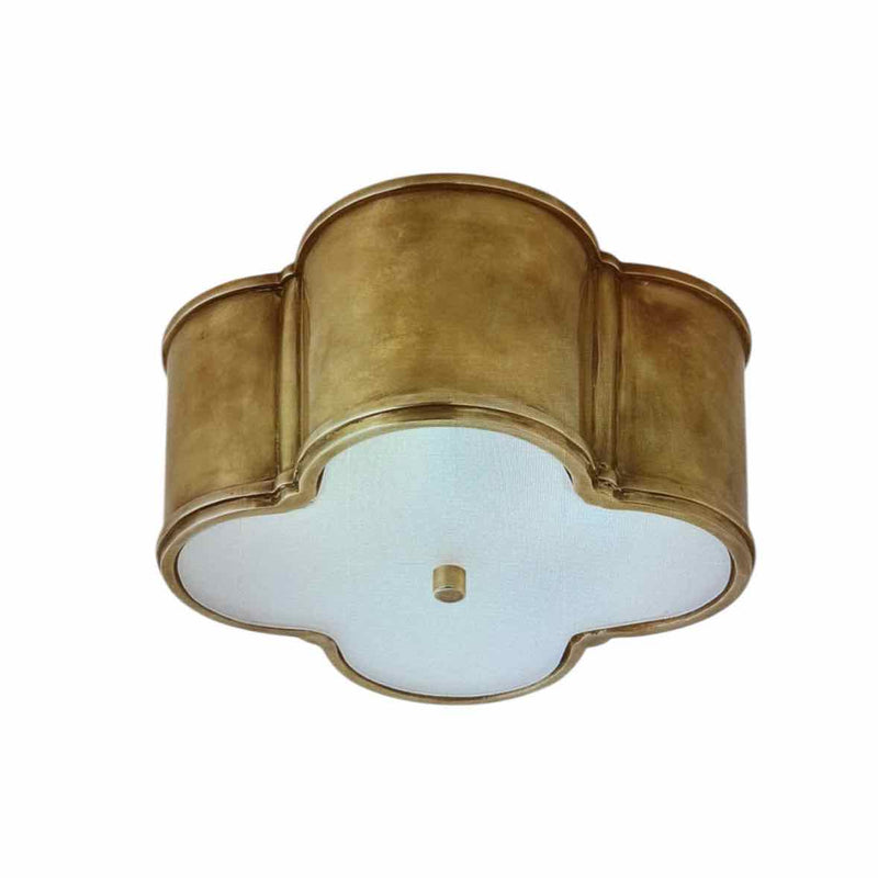 Basil Small Flush Mount in Brass by Alexa Hampton