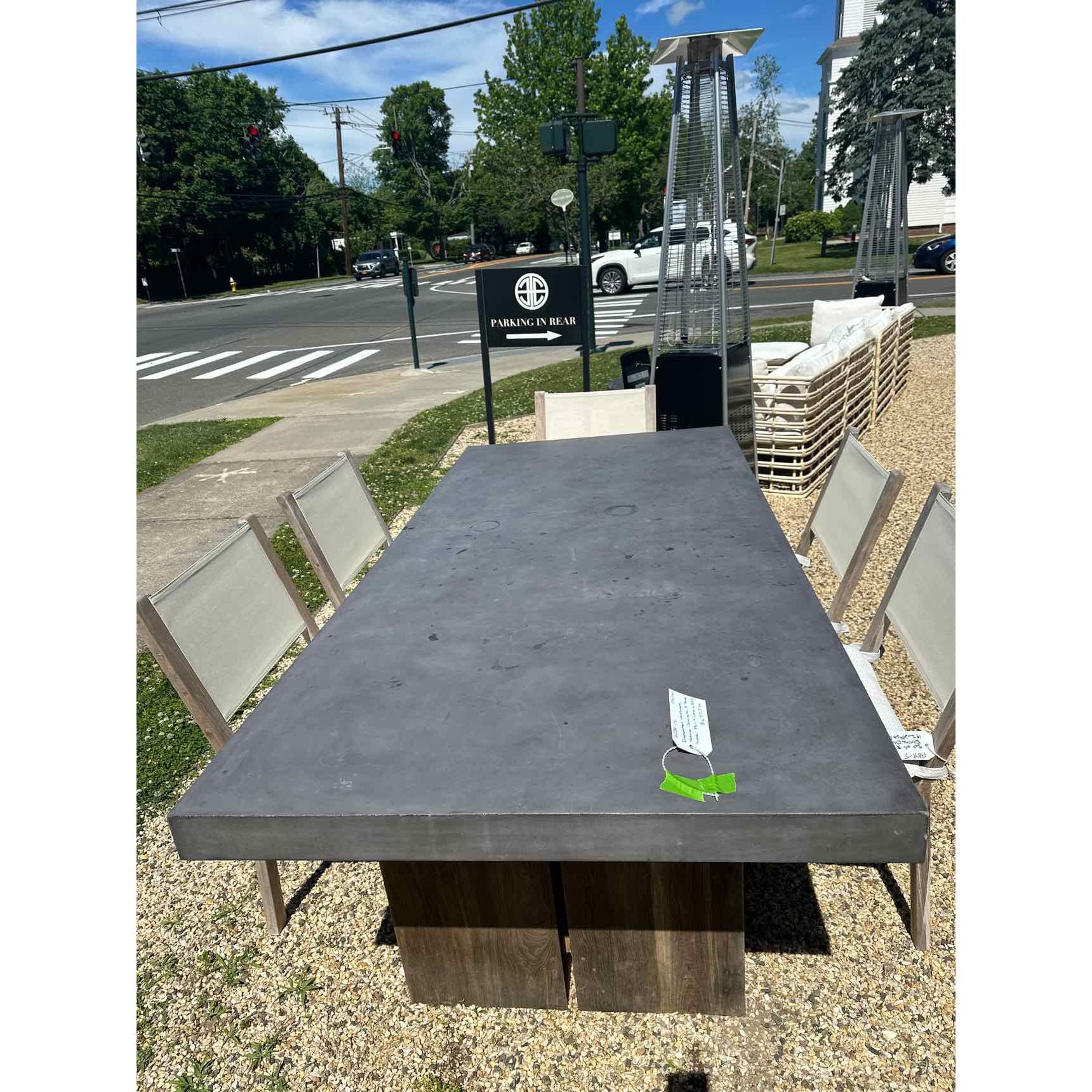 Solano Concrete & Teak Rectangular Dining Table by RH