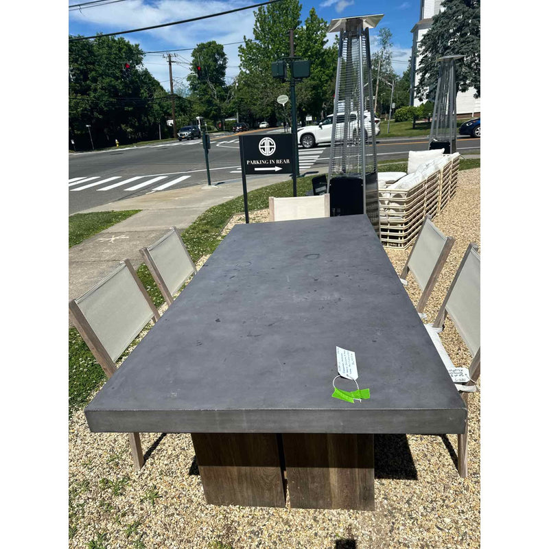 Solano Concrete & Teak Rectangular Dining Table by RH