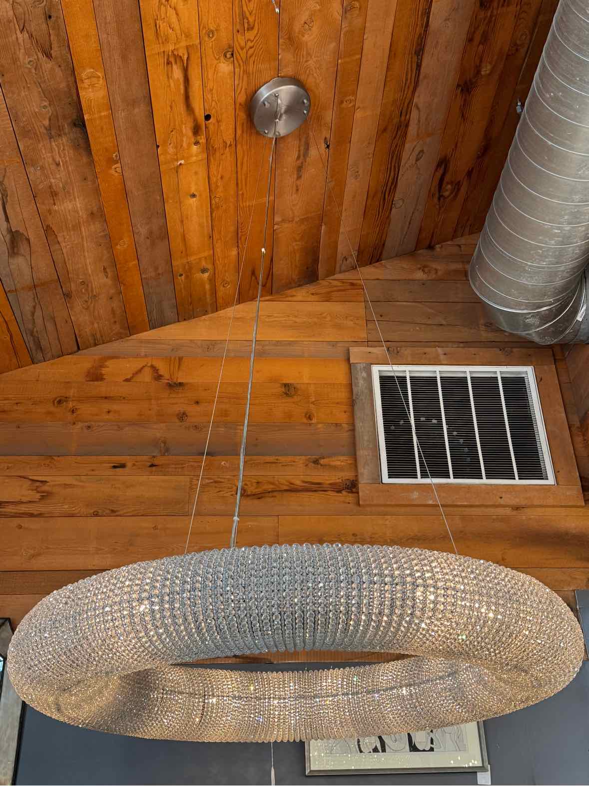 5-ft Round Crystal Halo Chandelier by RH