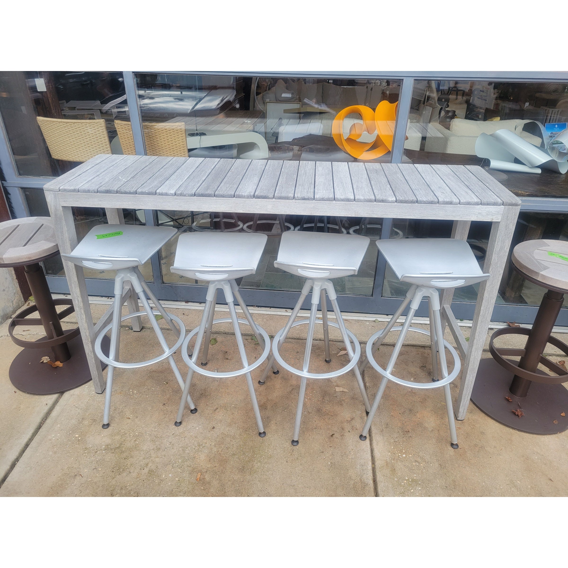 Teak Bar Height Table by Tribu