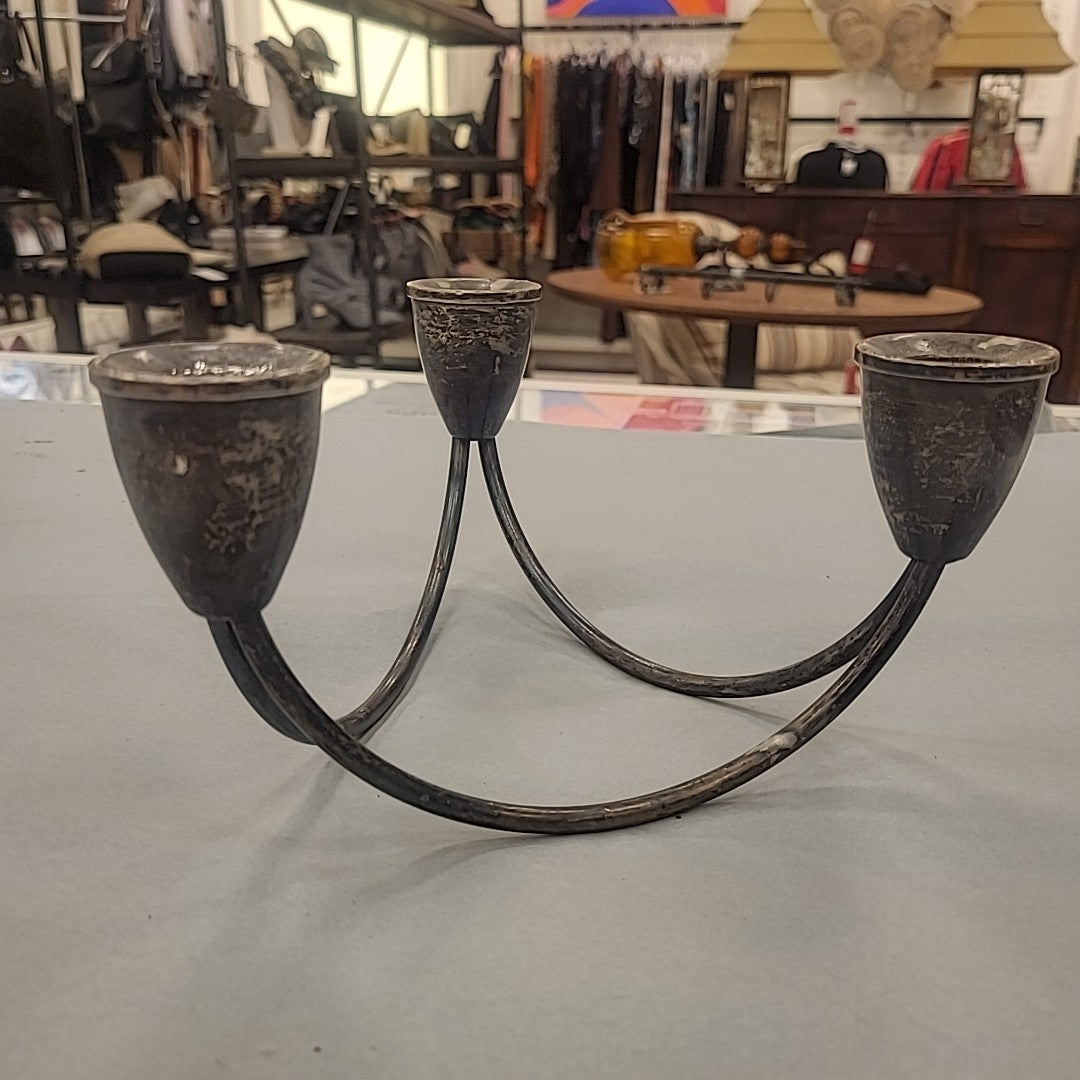 Antique Sterling Silver 3-Light Candelabra (AS IS)