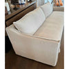 Custom Slipcover Sofa in Belgian Linen Alder 100"Wx38"Dx34"H