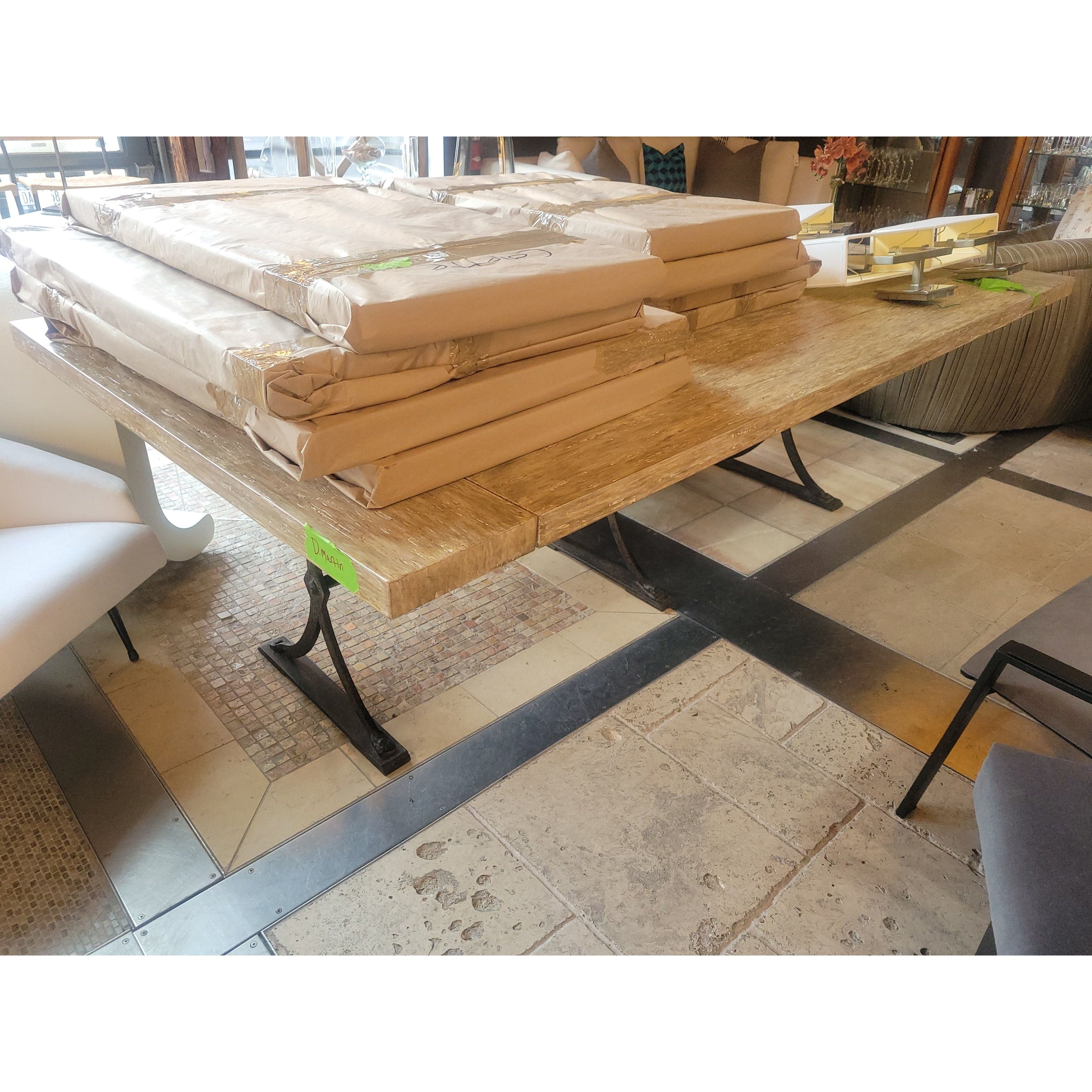 8-ft Napa Extendable Wood & Metal Dining Table w/ 4 Leaves by Formations