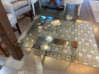 Rectangular Glass & Chrome Anchor Coffee Table by Donghia