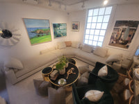 One Element Corner Sectional w/ Leather Details by Fendi Casa (AS IS)