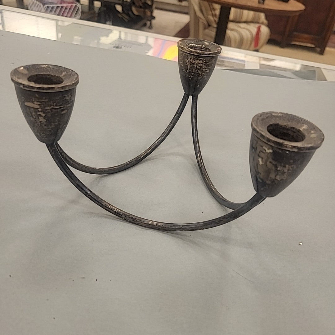 Antique Sterling Silver 3-Light Candelabra (AS IS)
