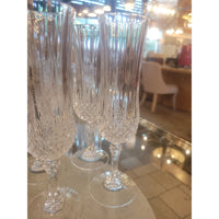 Set of 8 Champagne Flutes by Cristal D'Arques Durand