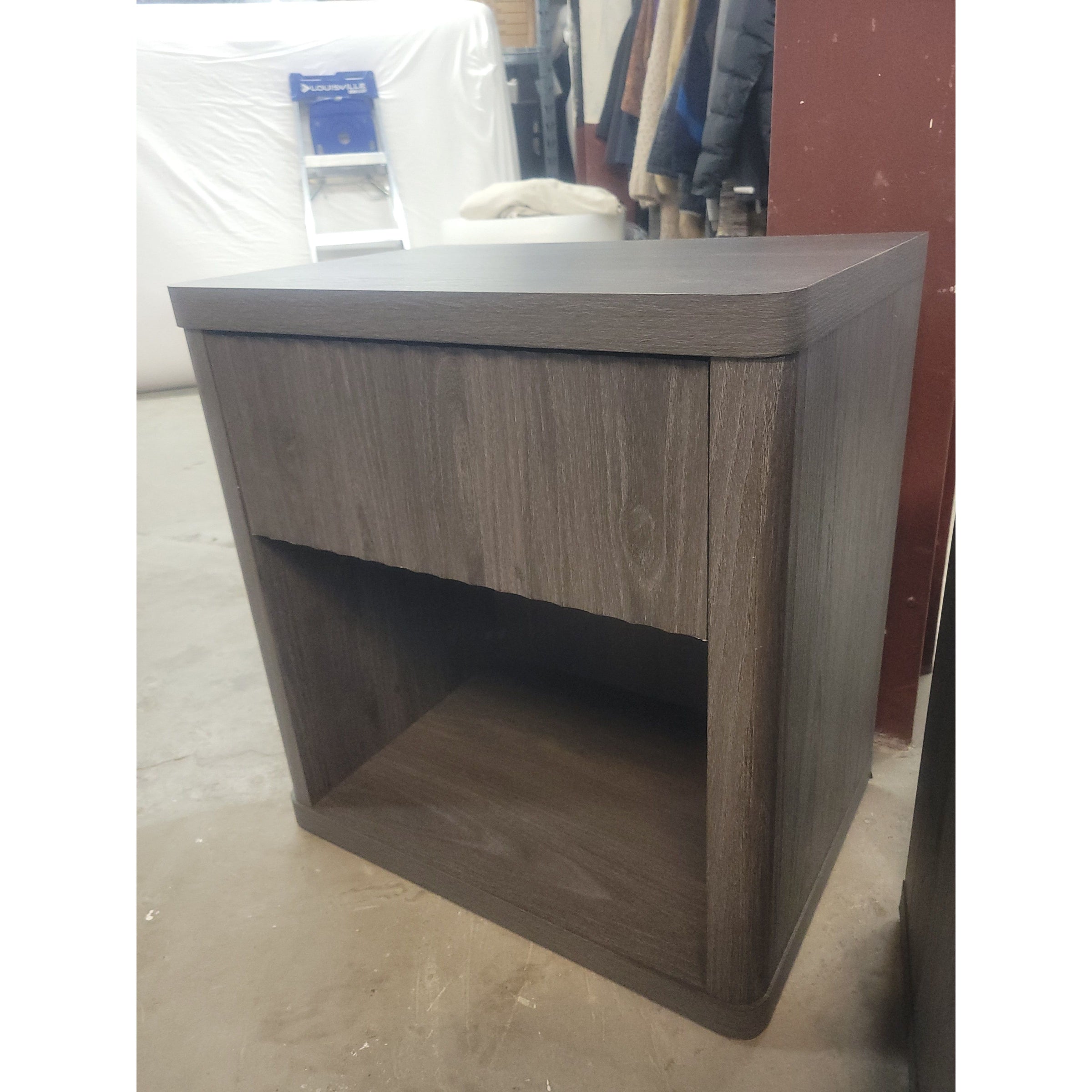 PAIR of Dark Gray Alder Night Stands w/ Large Drawers