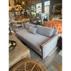 Gray Suede 'Highbridge' Sofa on Walnut Base by Thom Filicia for Kravet