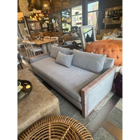 Gray Suede 'Highbridge' Sofa on Walnut Base by Thom Filicia for Kravet