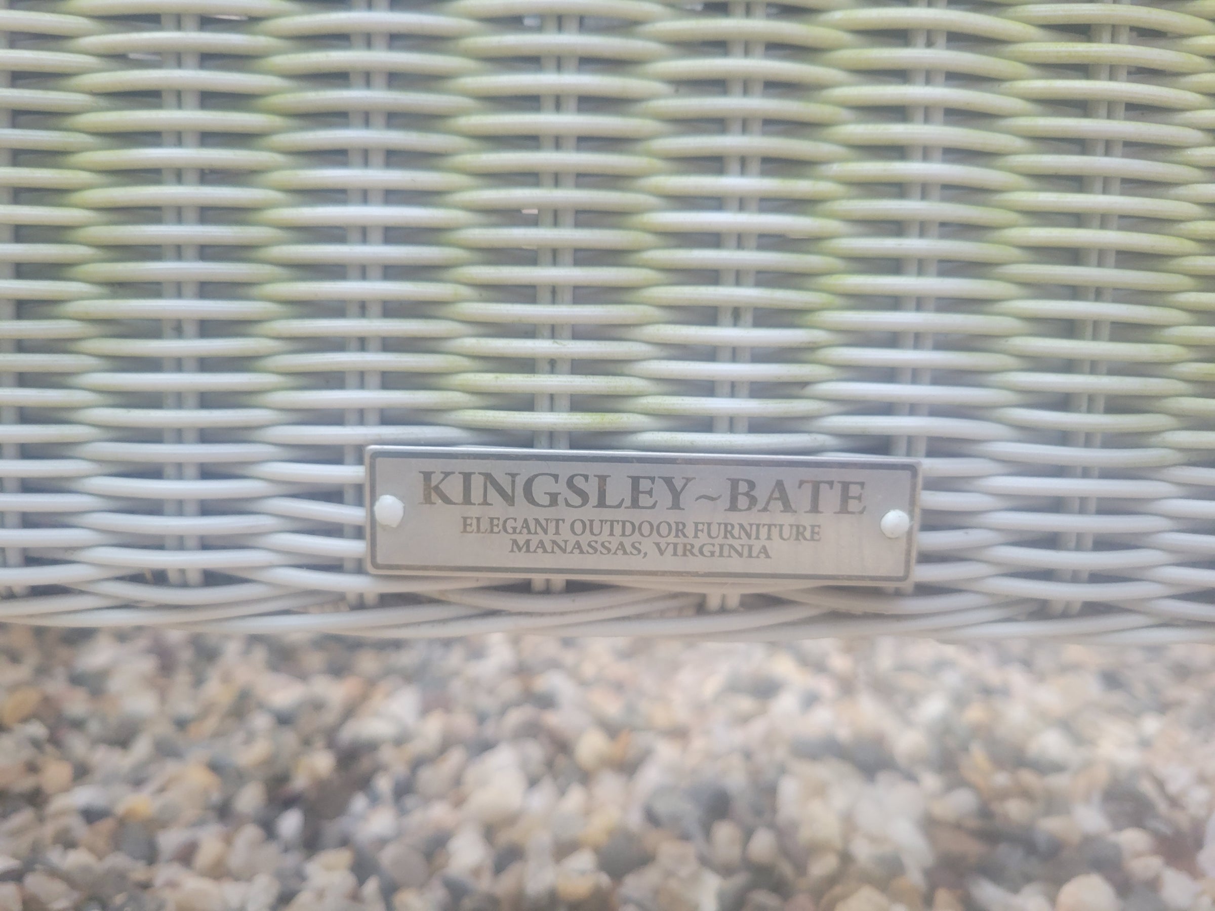 PAIR of Gray Wicker & Teak Westport Chaise Lounge by Kingsley Bate (AS IS)