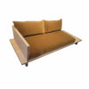 Amber Mohair Sofa w/ Ash Base & Side Table - AS IS