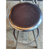 Pair of Silver Amat Twist Bar Stools by Knoll