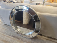 Beaded Edge Round Mirror w/ Beveled Glass