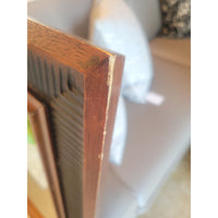 Fluted Wood Wall Mirror w/ Beveled Glass