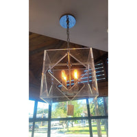 Acrylic Cube 4-Light Chandelier - colletteconsignment.com
