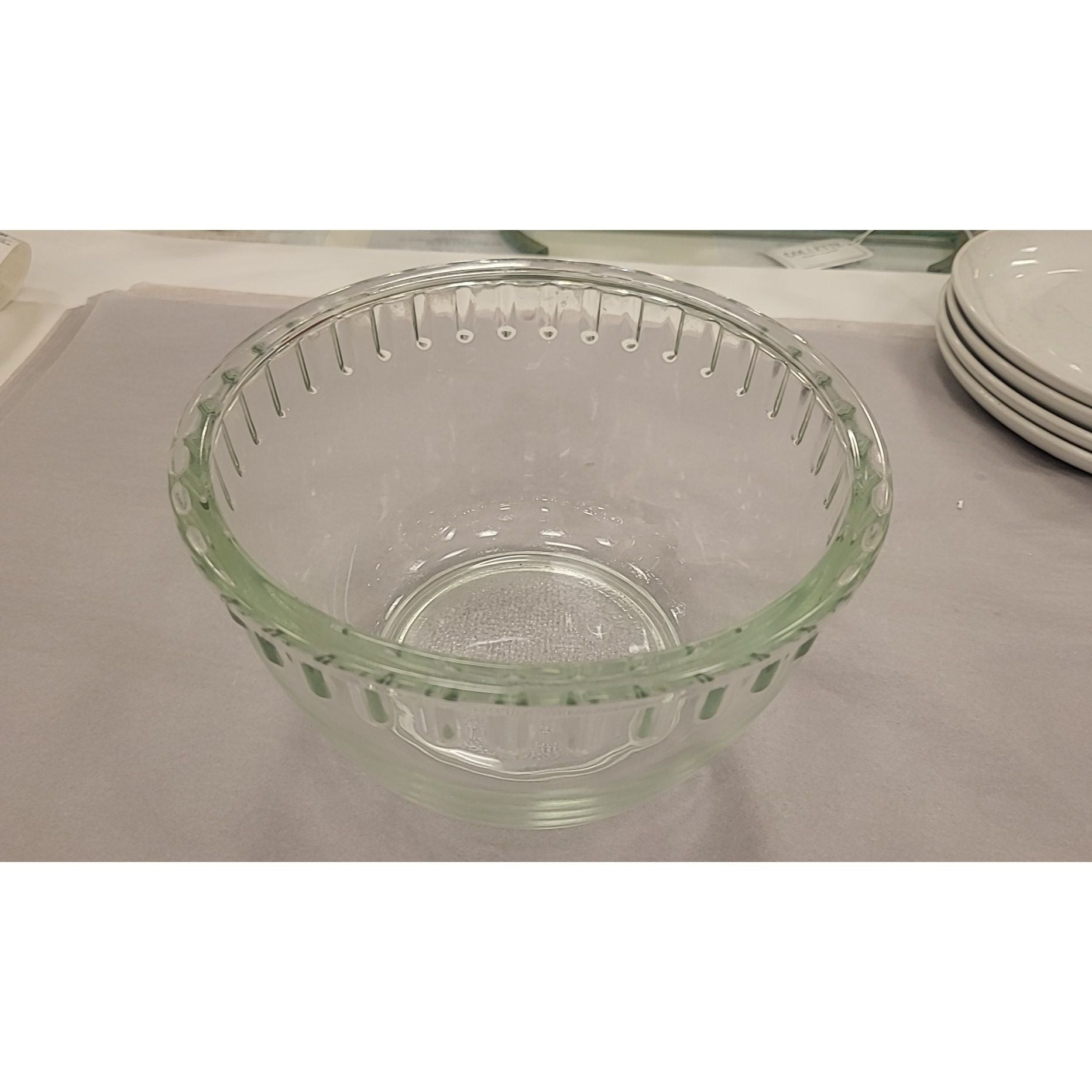 Fluted Edge Glass Bowl