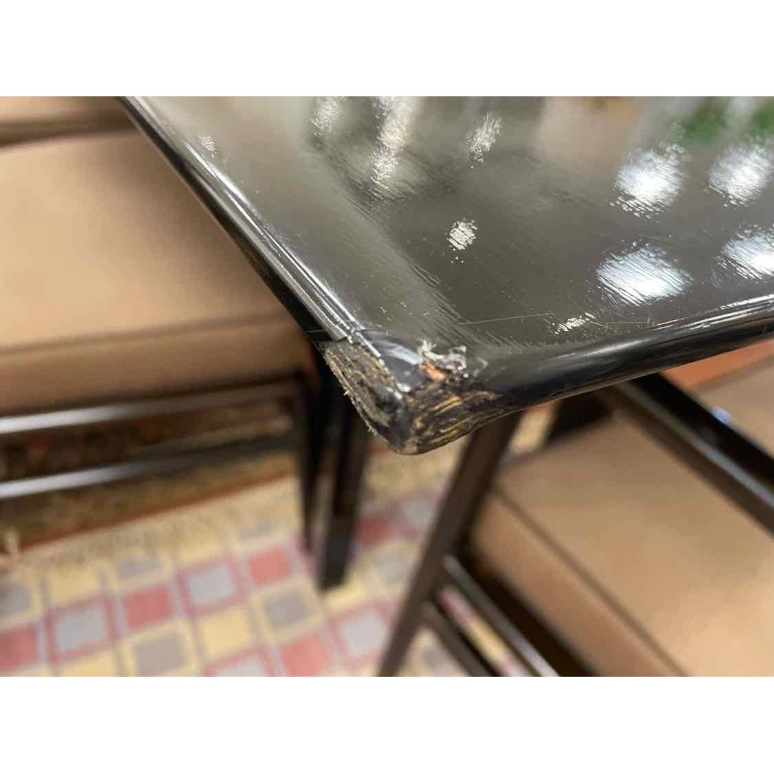 10-ft Hexagonal Black Lacquer Dining Table (AS IS)