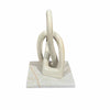 Infinity Loops Sculpture on White Marble Base