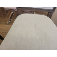 SET of 8 French Linen & Oak Dining Chairs by RH (Inc. 2 w/ Arms) - AS IS