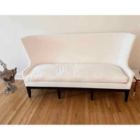 Holly Hunt White Performance Velvet Settee