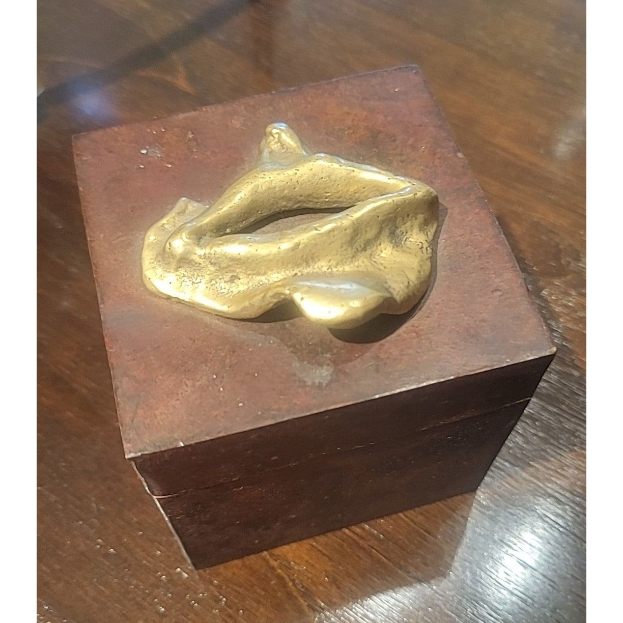 Michael Aram Metal Trinket Box w/ Brass Lips