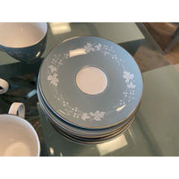 SET of 6 Reflection Espresso Cups w/ 8 Saucers by Royal Doulton - colletteconsignment.com