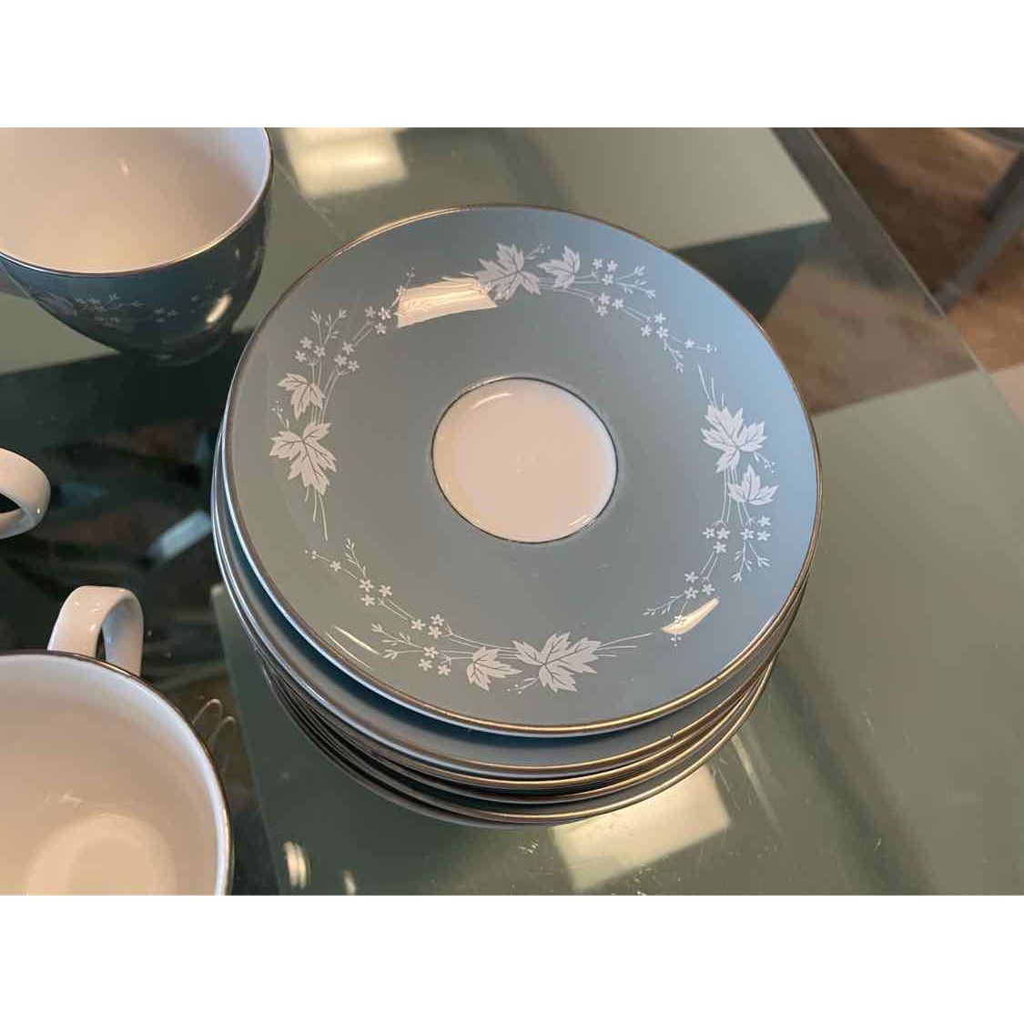 SET of 6 Reflection Espresso Cups w/ 8 Saucers by Royal Doulton - colletteconsignment.com