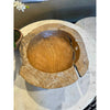 Large Carved Wood Bowl, 22.5Lx22.5Dx7.5"H