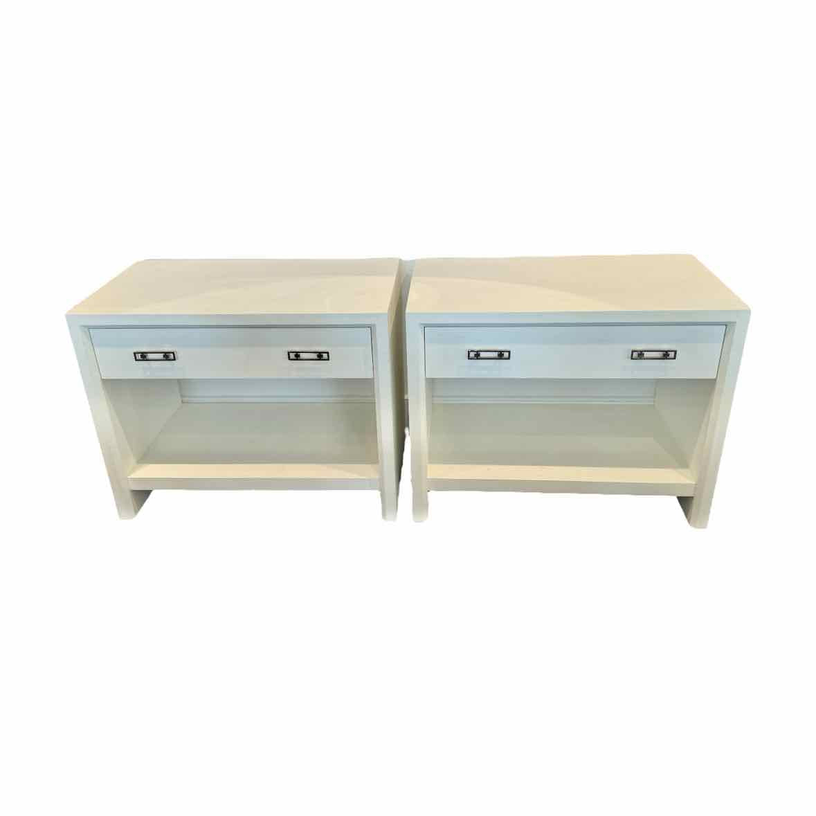 Mitchell Gold + Bob Williams Pair of White Malibu Nightstands - 34"W x 19"D x 27