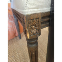 SET of 8 French Linen & Oak Dining Chairs by RH (Inc. 2 w/ Arms) - AS IS