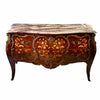 19th C French Marquetry Marble Top Dresser w/ Brass Mounts - AS IS