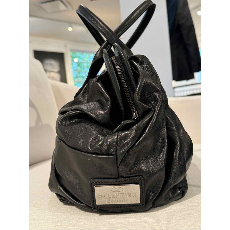 Women's Valentino Black Leather Satchel