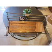 Wall-Mounted Metal Mirror w/ Coat Hooks by Arhaus