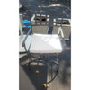 SET of 6 'Felix' Dark Gray Metal Dining Chairs w/ Ivory Cushions by Made Goods