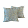 Pair of Gold Stem Beauties - Ivory Silk Throw Pillows 16"Sq