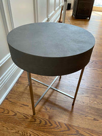 Graydon Round Shagreen Side Table by RH (AS IS)