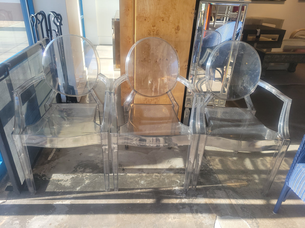 Kartell Ghost Armchair, 21"L X 20"W X 36"H AS IS (Scratches)