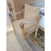 SET of 8 Montauk Linen & Suede Chaise Dining Chairs by Temps Libre