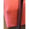 PAIR of Dark Wood & Red Pebbled Leather Club Chairs - AS IS