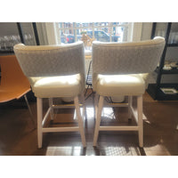 SET of 4 Custom 'Beccacino' Leather Counter Stools by Tailored Home