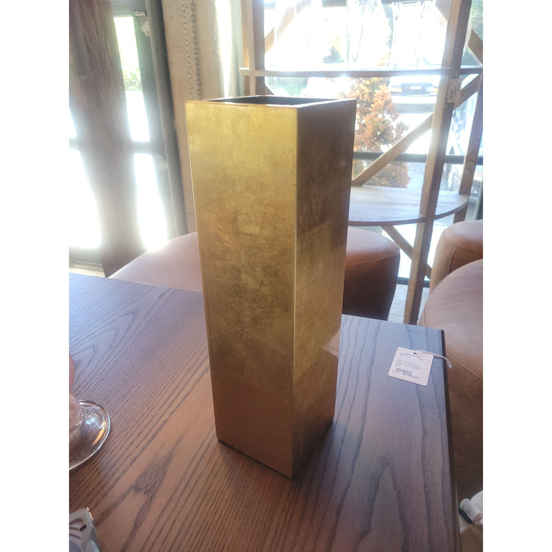 Tall Rectangular Goldleaf Vase