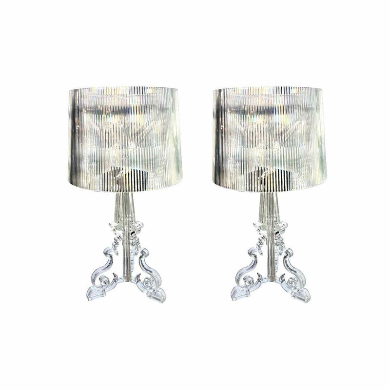 Bourgie Kartelll Lucite Shade & Tripod Base Table Lamps