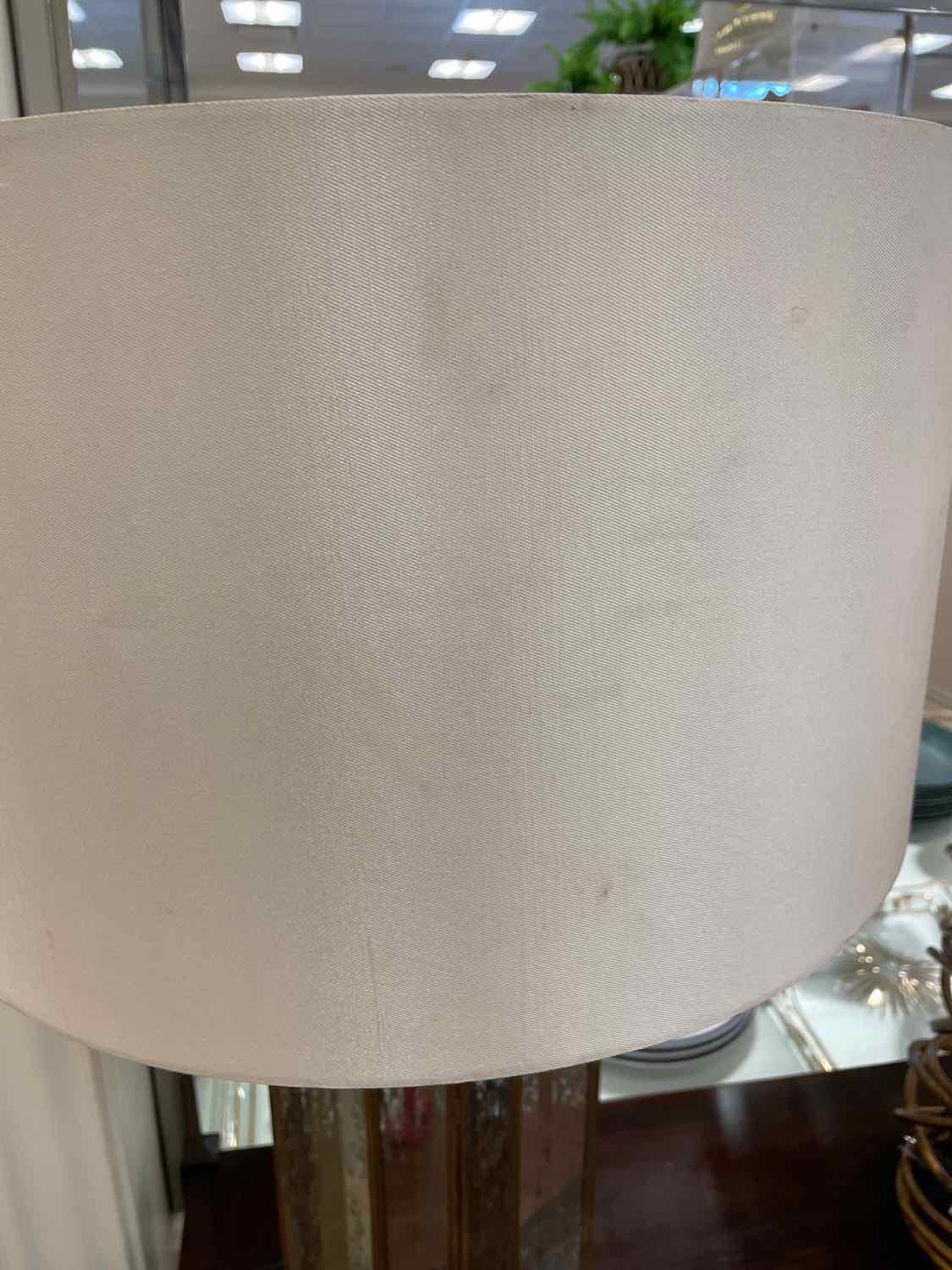 Mercury Glass Star Table Lamp w/ White Shade by Regina Andrew (AS IS)