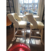 SET of 4 Custom 'Beccacino' Leather Counter Stools by Tailored Home