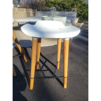 PAIR of White Pilot Counter Stools by Quinze & Milan
