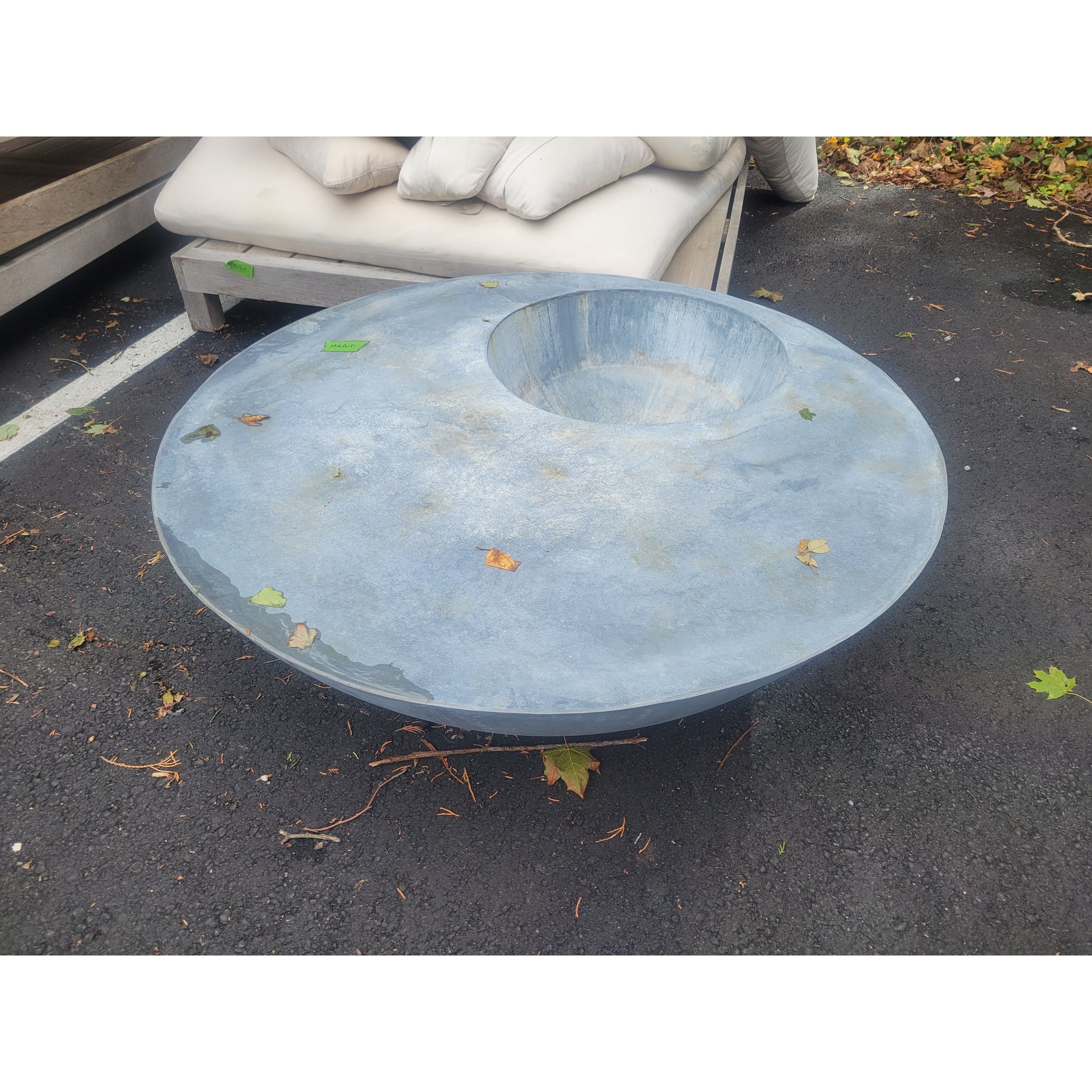 Blue Metal Champagne Table by Sutherland - AS IS